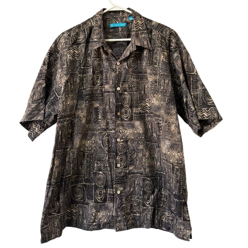 Tori Richard Hawaiian Shirt Mens Size XL Button Down Short Sleeve Classic Beach